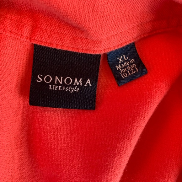 Sonoma dark pink Hawaiian style golf shirt size XL - Picture 5 of 7